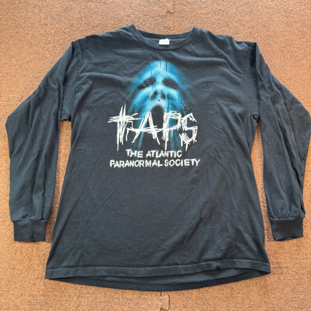 TAPS The Atlantic Paranormal Society Long Sleeve Graphic T-Shirt Black Mens L